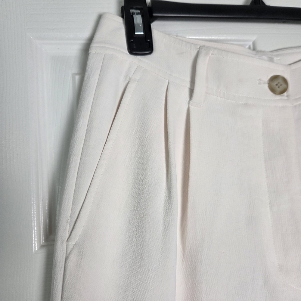 Wilfred Aritzia Womens 8 Ivory Barrel Cargo Pants Wide Leg High Rise Pockets - Picture 6 of 10
